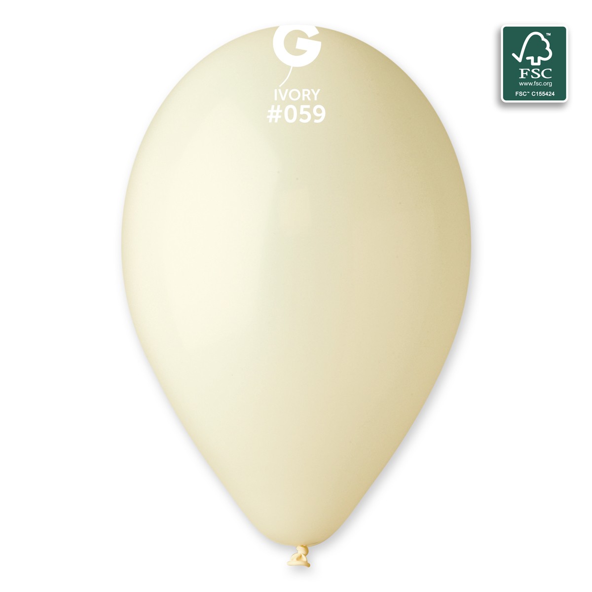 100% FSC-Certified NRL Balloons Ivory
