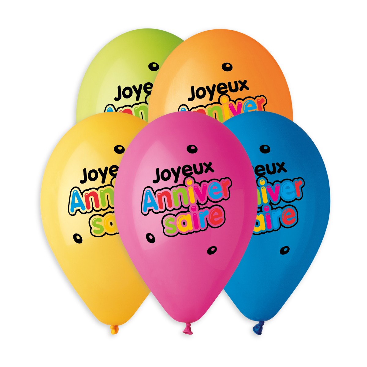 Multicolour Joyeux Anniversaire Bulles