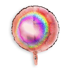 Round Glitter Rose Gold