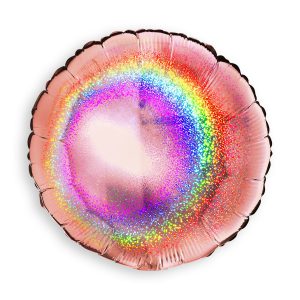 Round Glitter Rose Gold