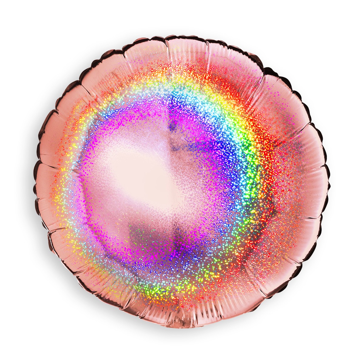 Round Glitter Rose Gold