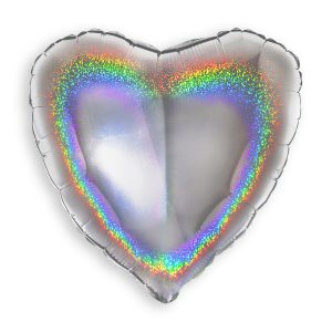 Heart Glitter Silver