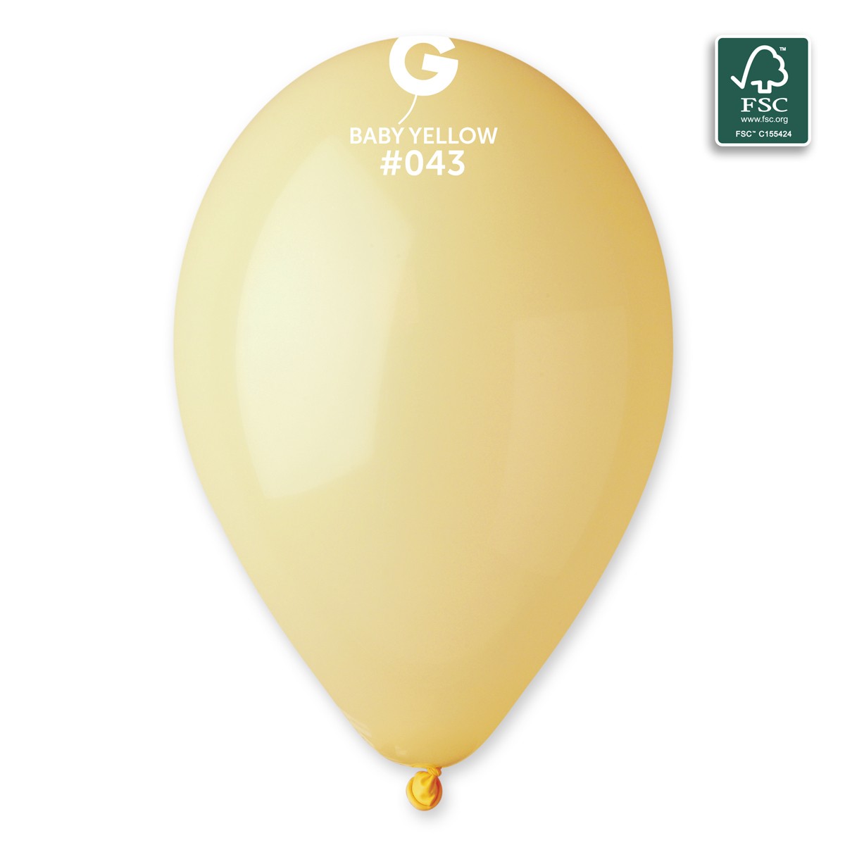 100% FSC-Certified NRL Balloons Baby Yellow
