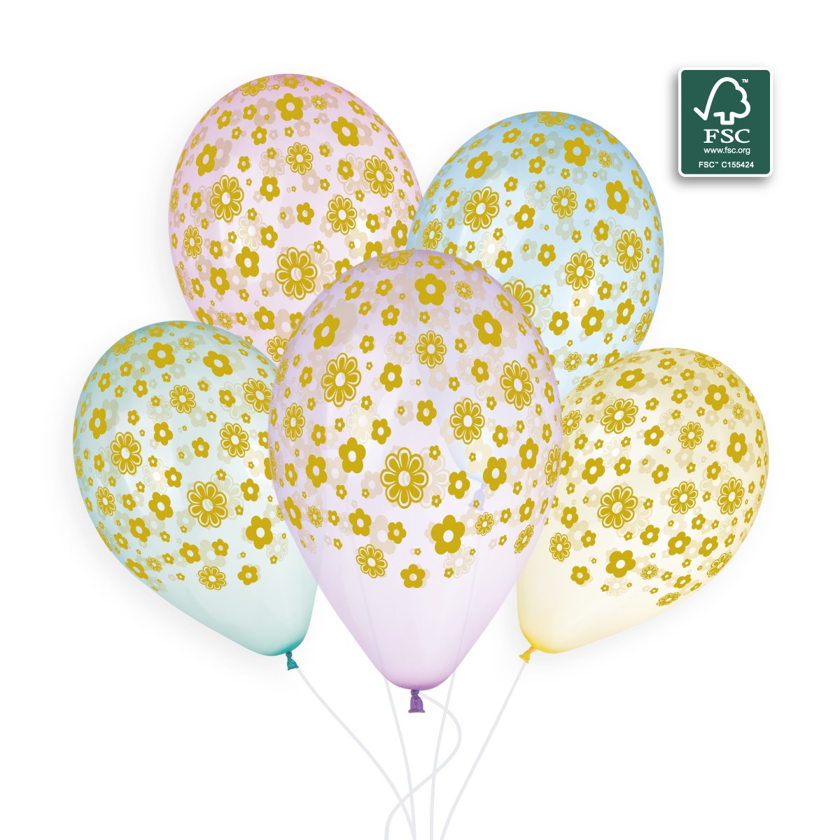 100% FSC-Certified NRL Balloons Golden Flowers