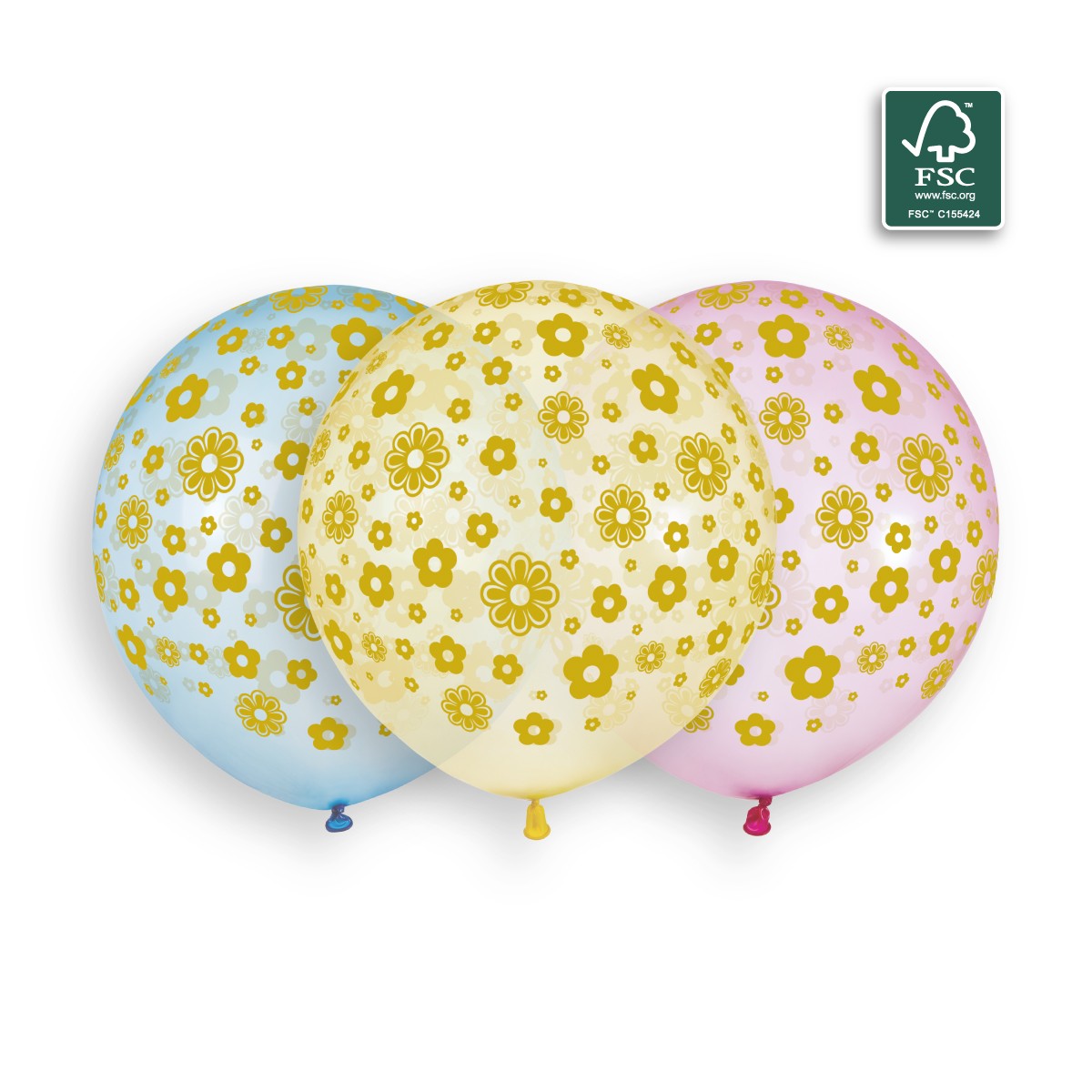 100% FSC-Certified NRL Balloons Golden Flowers
