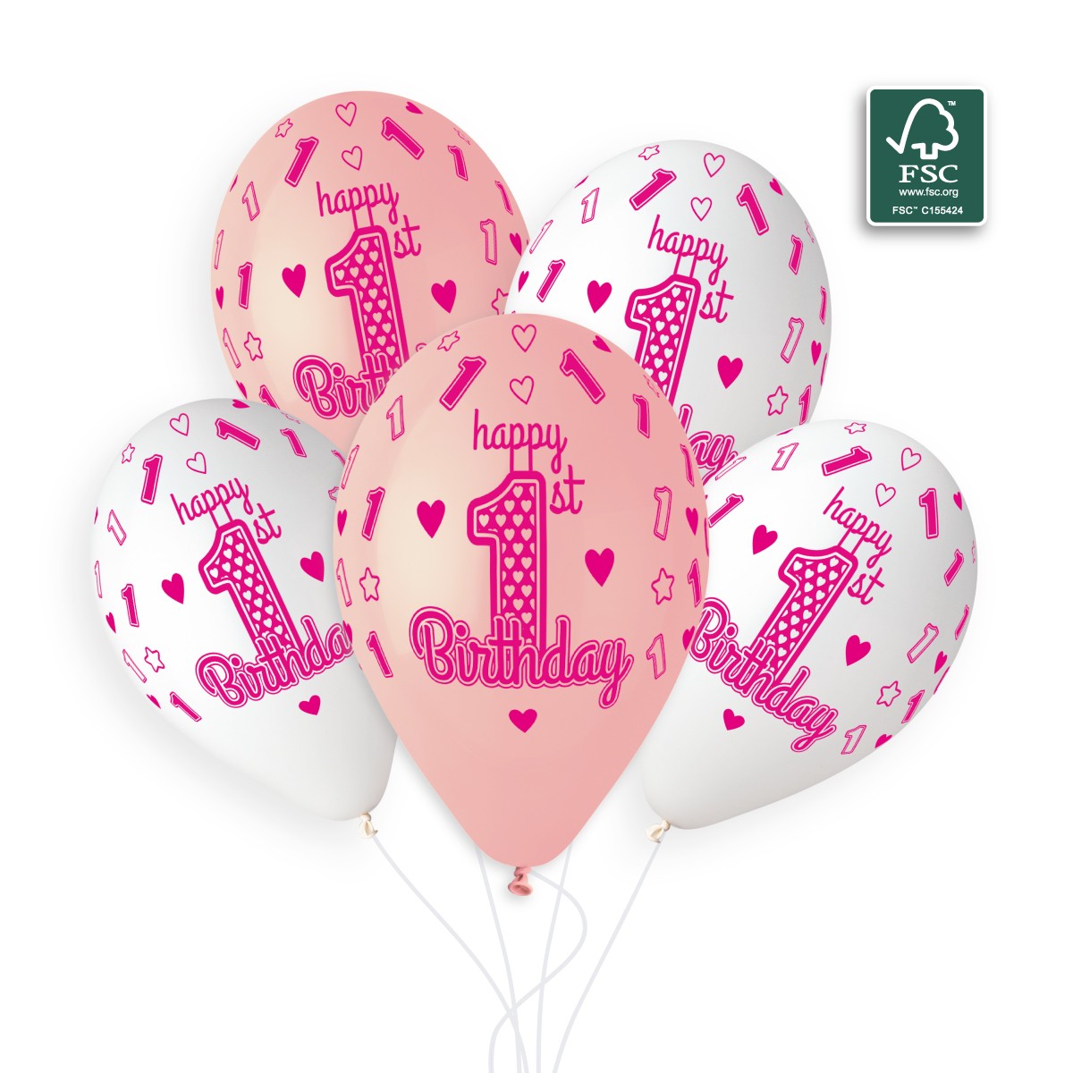 100% FSC-Certified NRL Balloons 1st birthday