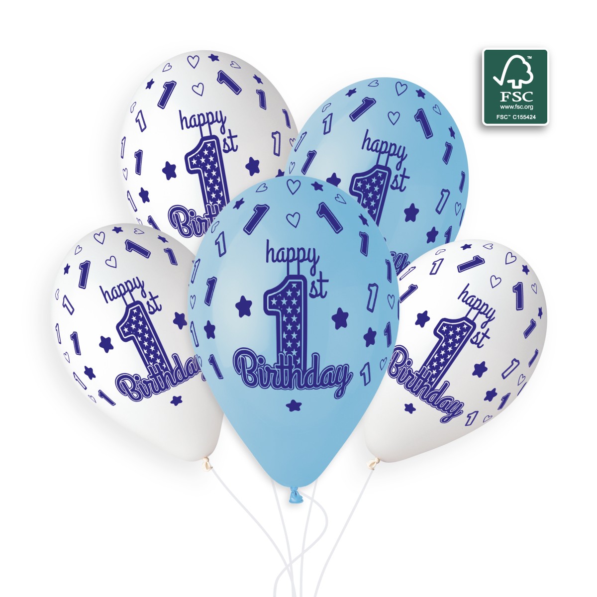 100% FSC-Certified NRL Balloons 1st birthday