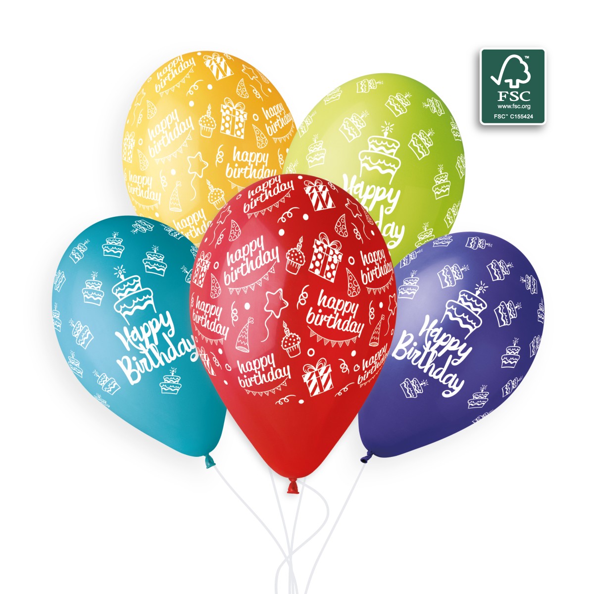 100% FSC-Certified NRL Balloons Happy Birthday
