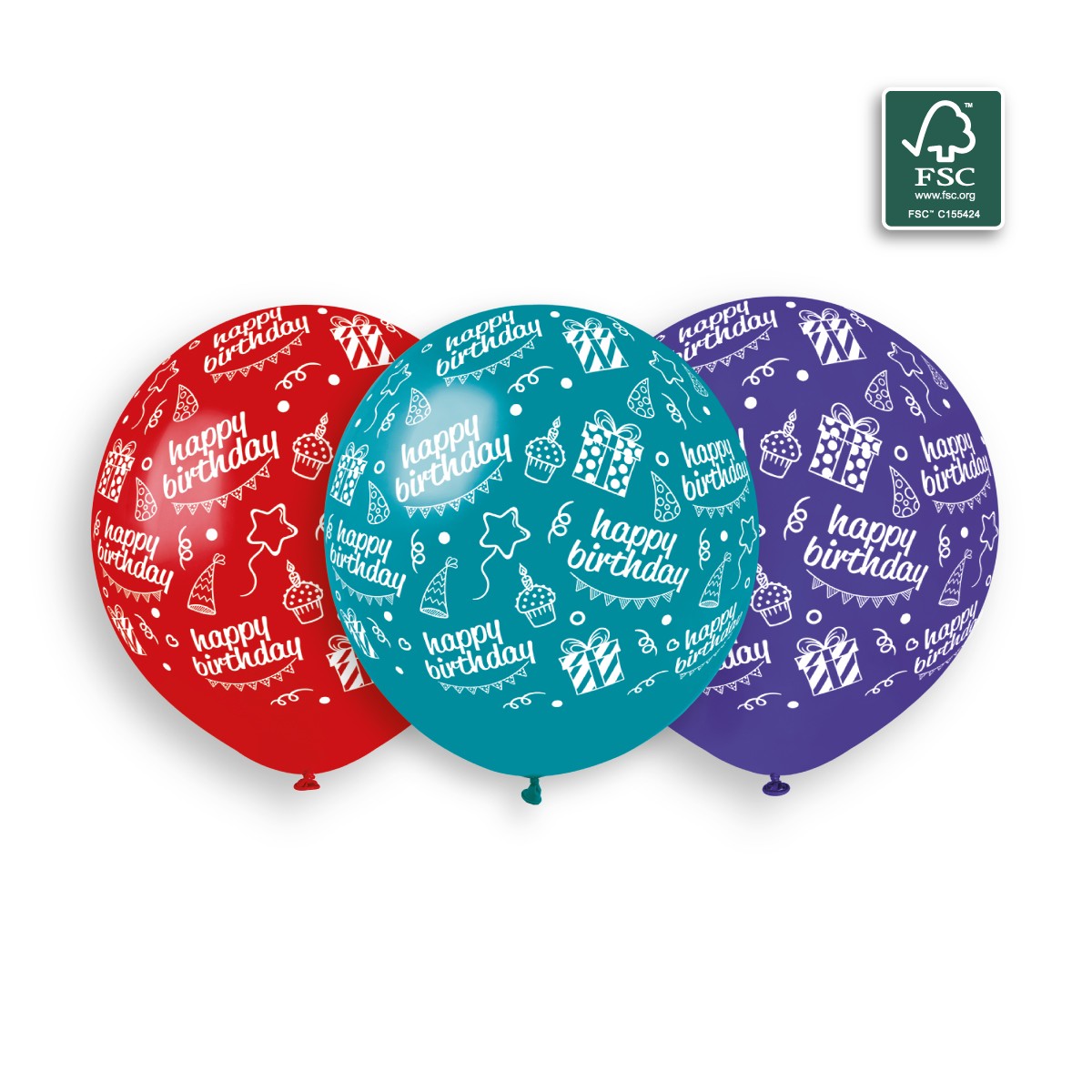 100% FSC-Certified NRL Balloons Happy Birthday