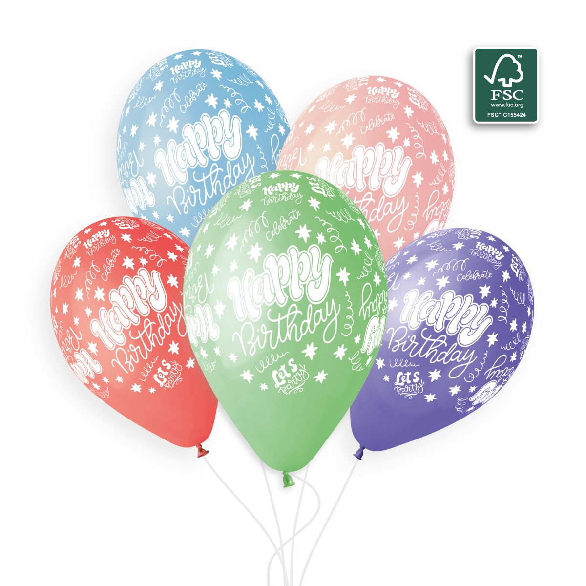 100% FSC-Certified NRL Balloons Happy birthday