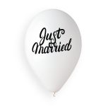 100% FSC-Certified NRL Balloons Just married + Mr&Mrs + Chic dots Black