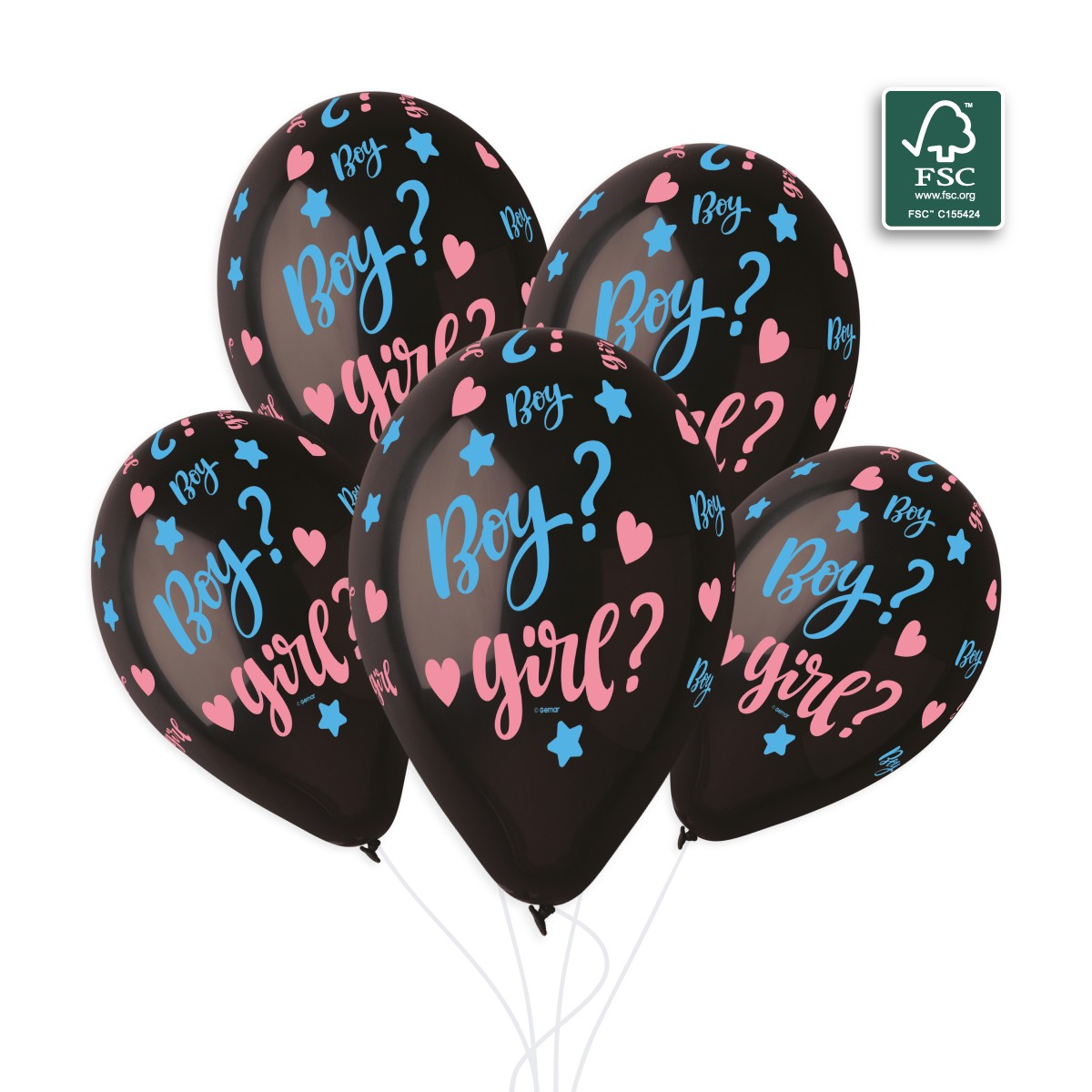 100% FSC-Certified NRL Balloons Gender Reveal & Confetti