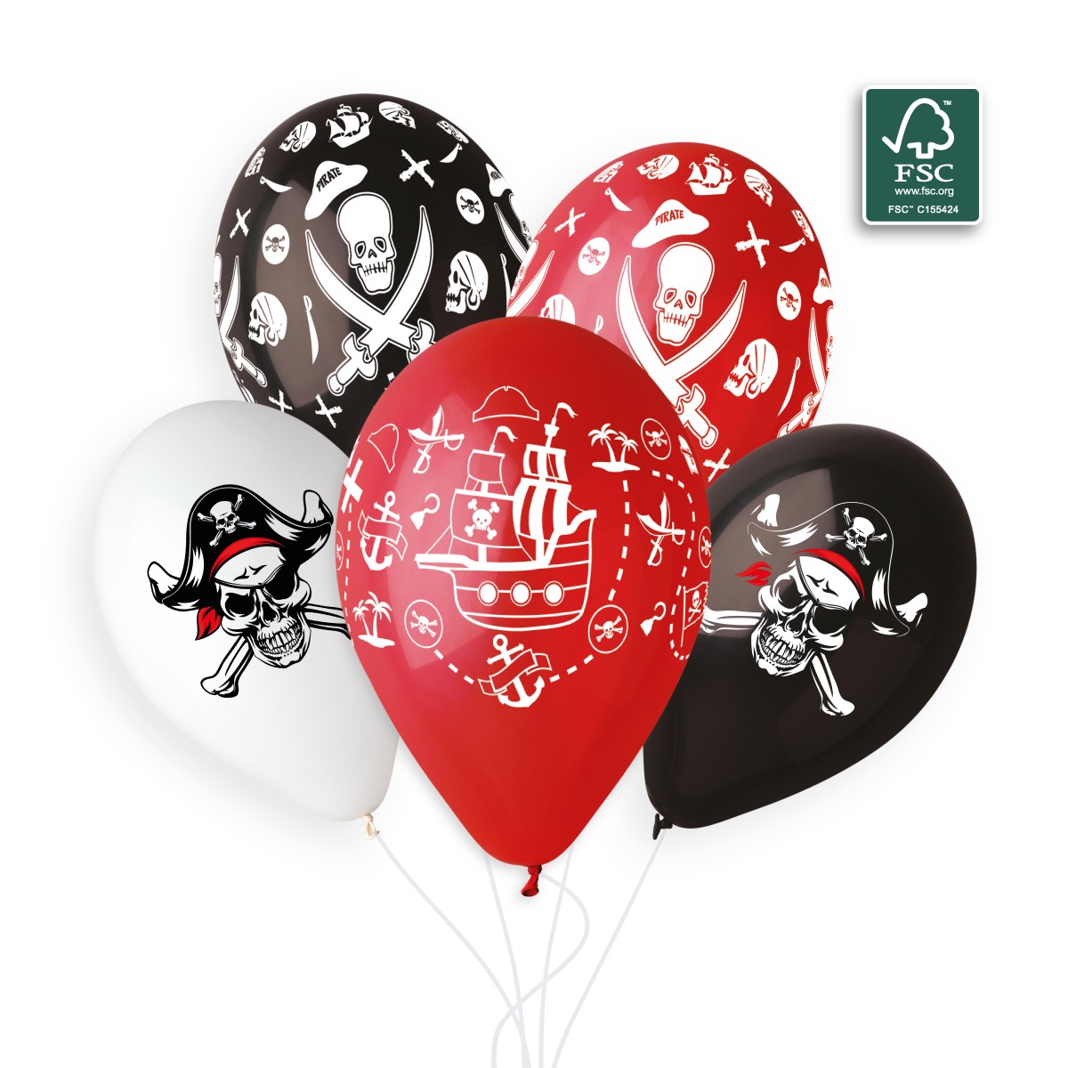 100% FSC-Certified NRL Balloons Pirates
