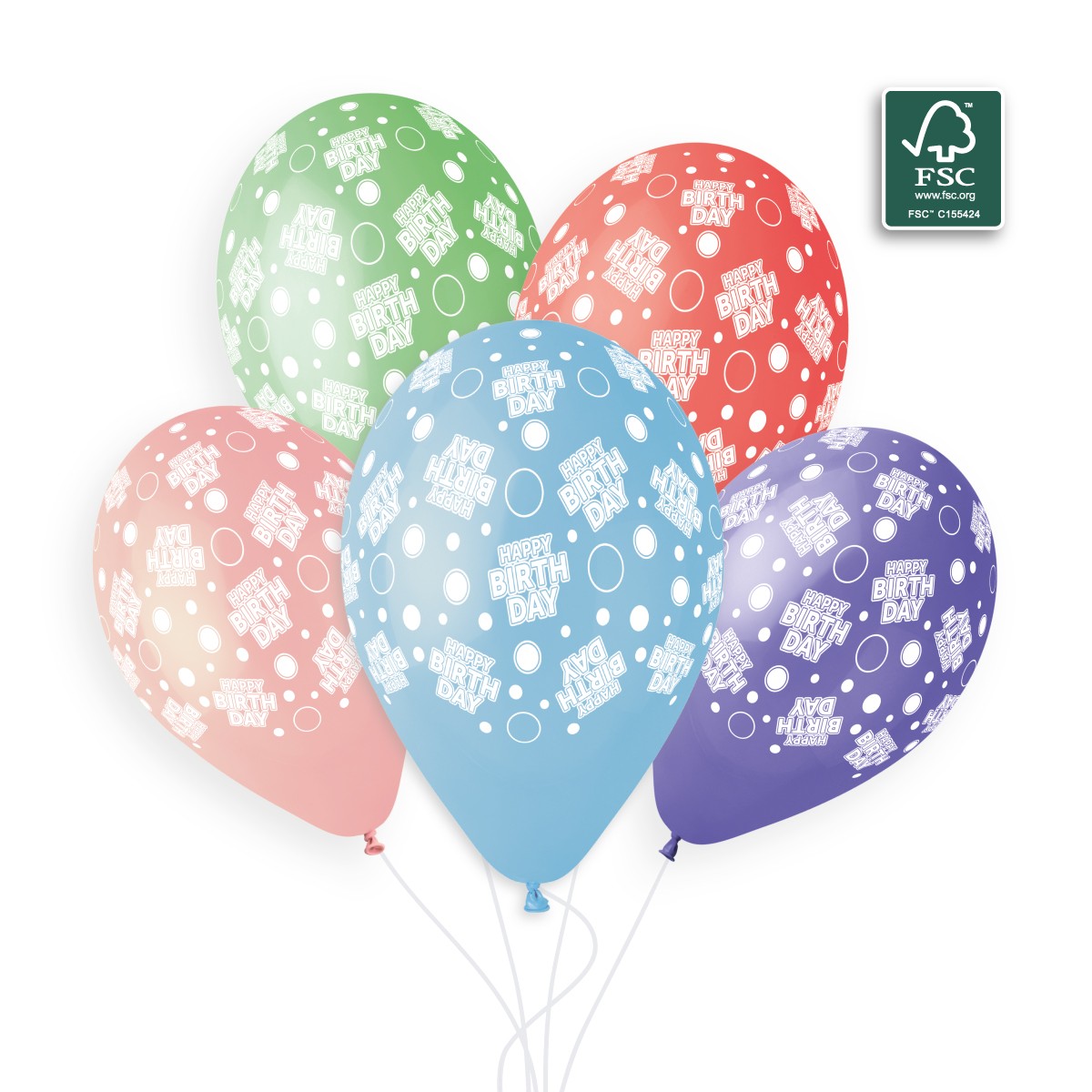 100% FSC-Certified NRL Balloons Happy birthday bubbles