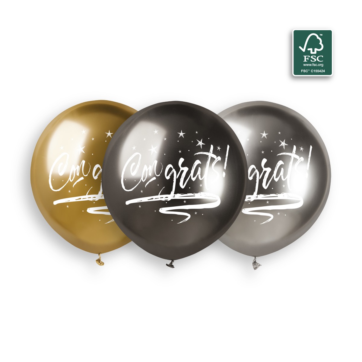 100% FSC-Certified NRL Balloons Congrats Shiny