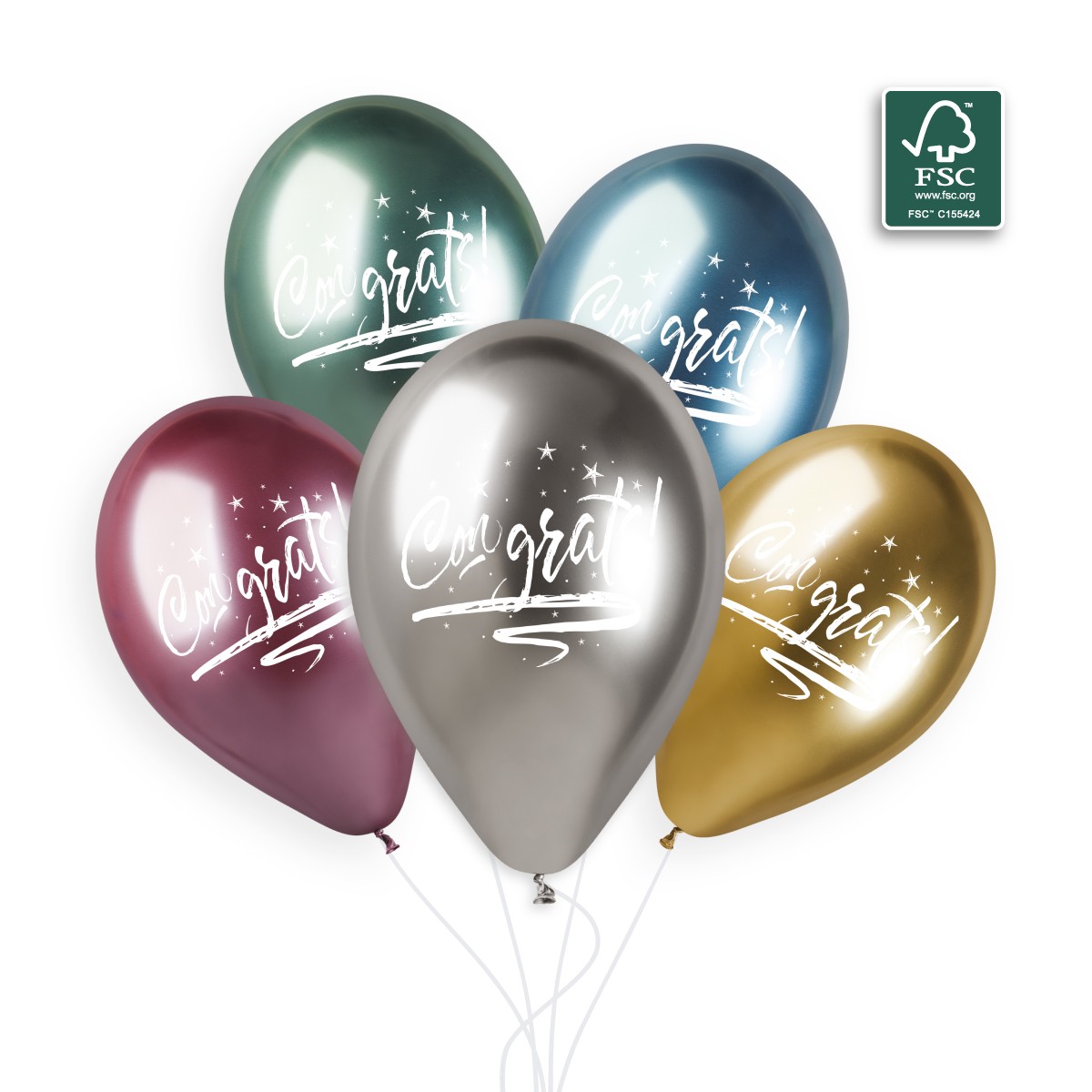100% FSC-Certified NRL Balloons Congrats Shiny