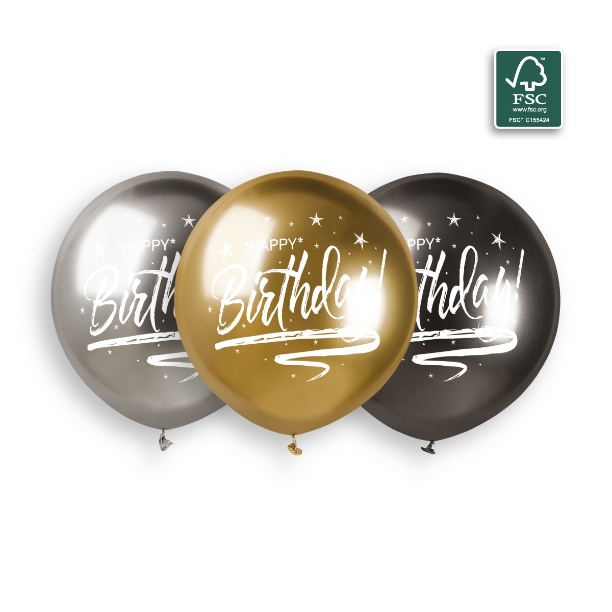 100% FSC-Certified NRL Balloons Hapy Birthday Shiny