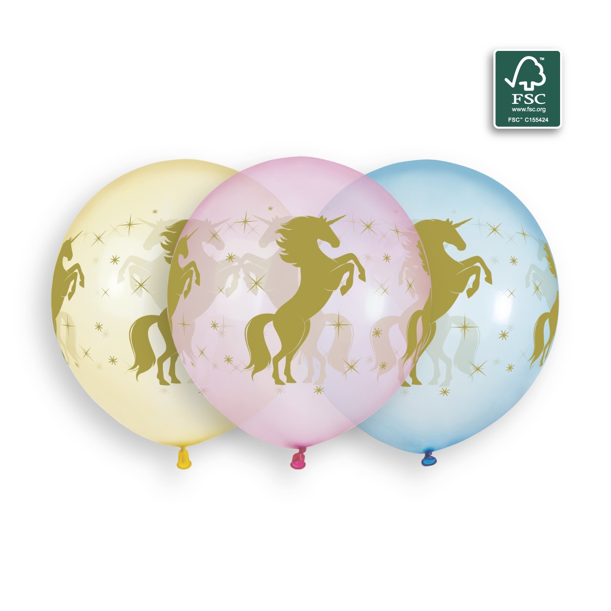 100% FSC-Certified NRL Balloons Golden Unicorn