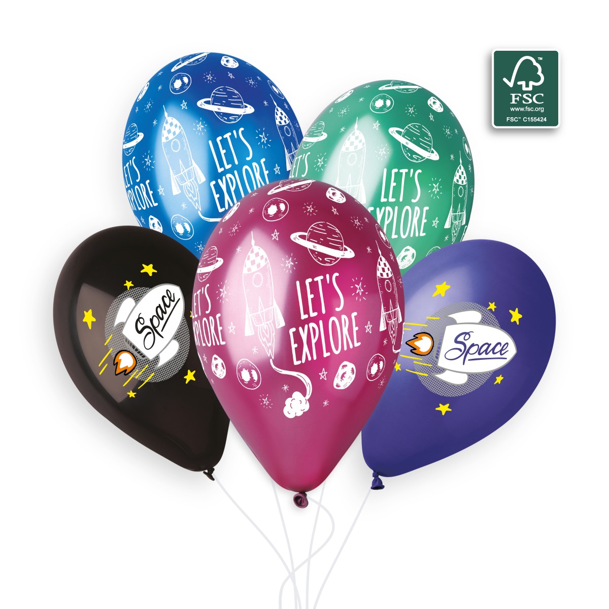 100% FSC-Certified NRL Balloons Space shuttle & Let's explore
