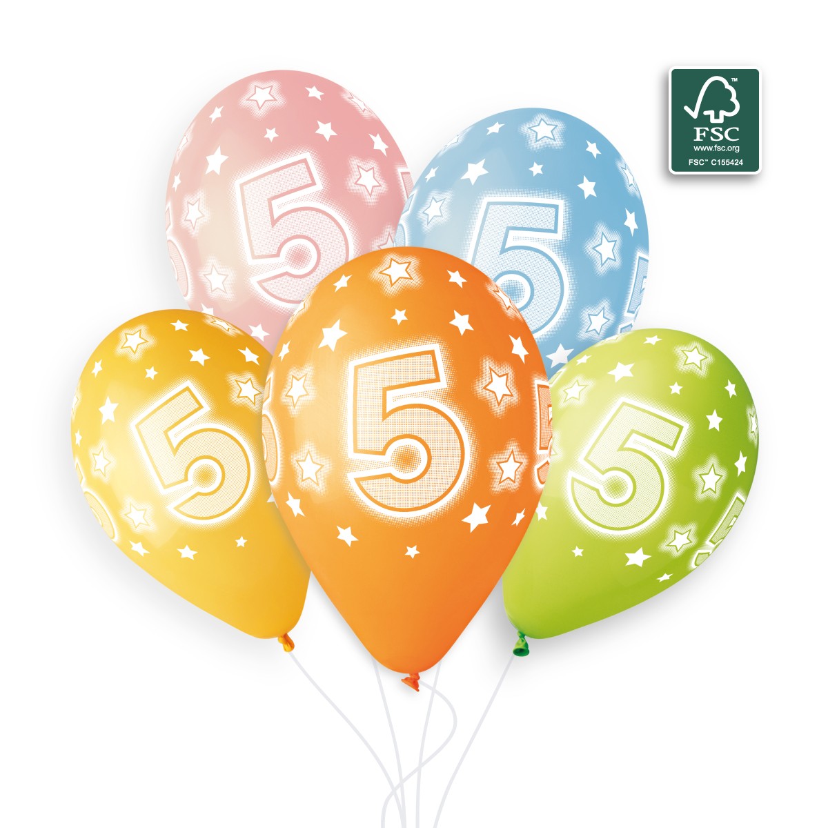 100% FSC-Certified NRL Balloons Cosmic Stars 5