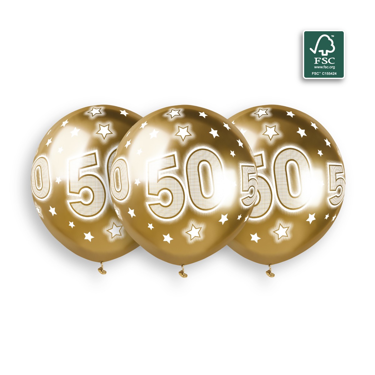 100% FSC-Certified NRL Balloons Cosmic Stars 50