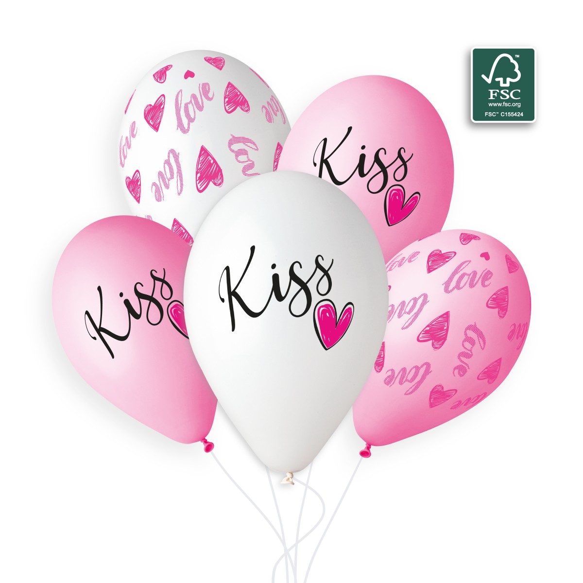 100% FSC-Certified NRL Balloons Love & Kiss