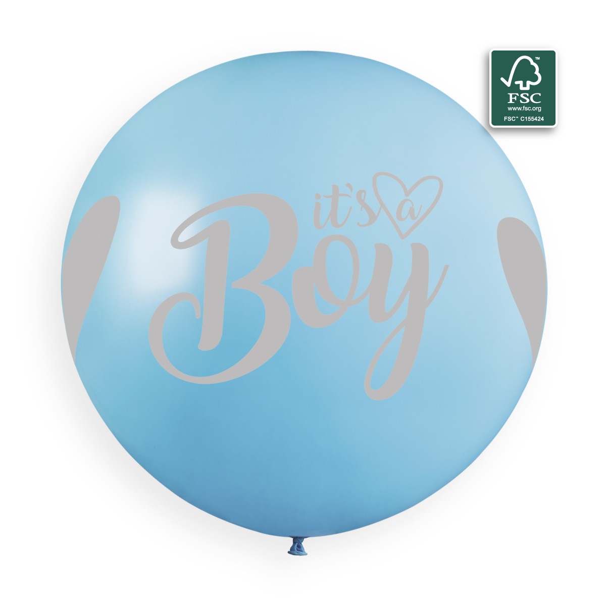 100% FSC-Certified NRL Balloons It's a boy silver