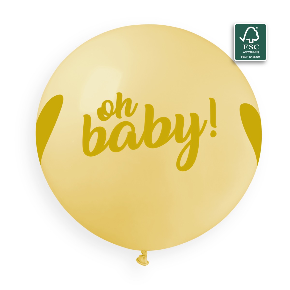 100% FSC-Certified NRL Balloons Oh Baby! Gold