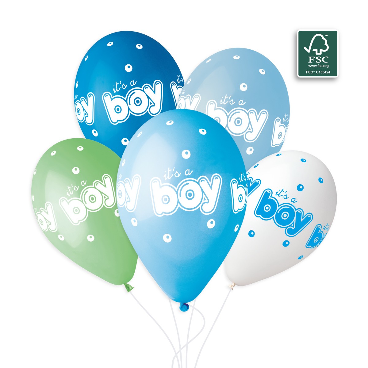 100% FSC-Certified NRL Balloons It's a boy