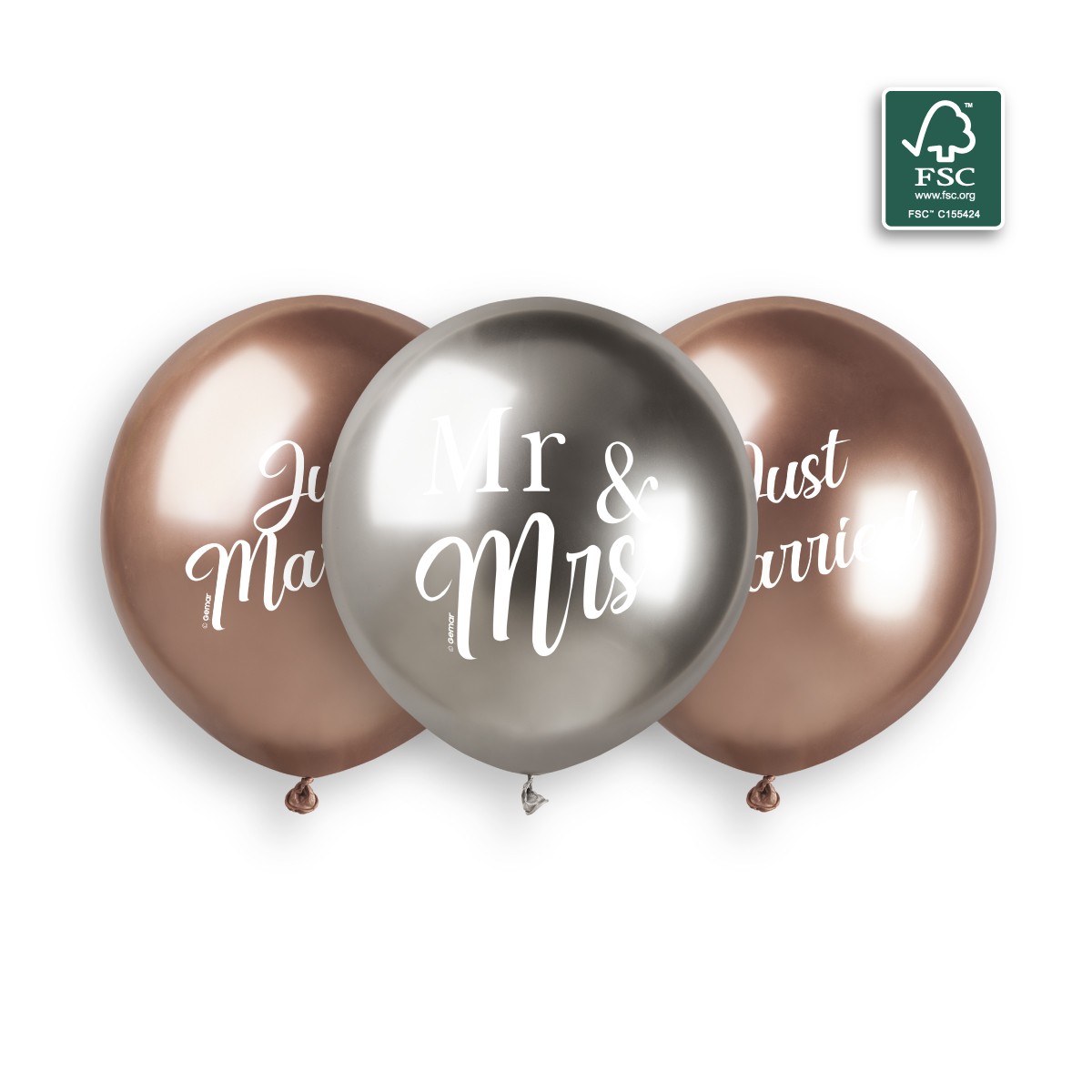 100% FSC-Certified NRL Balloons Just married + Mr&Mrs
