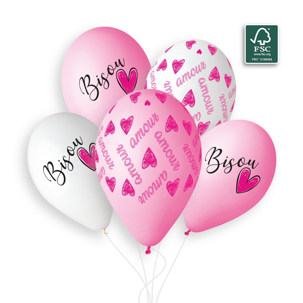 100% FSC-Certified NRL Balloons Amour & Bisou