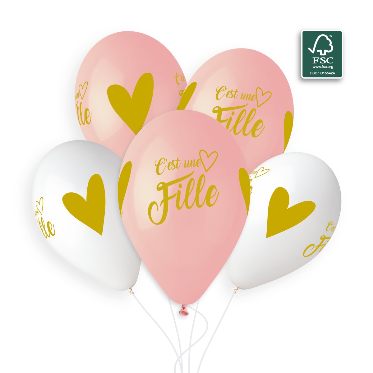 100% FSC-Certified NRL Balloons C'est une fille or