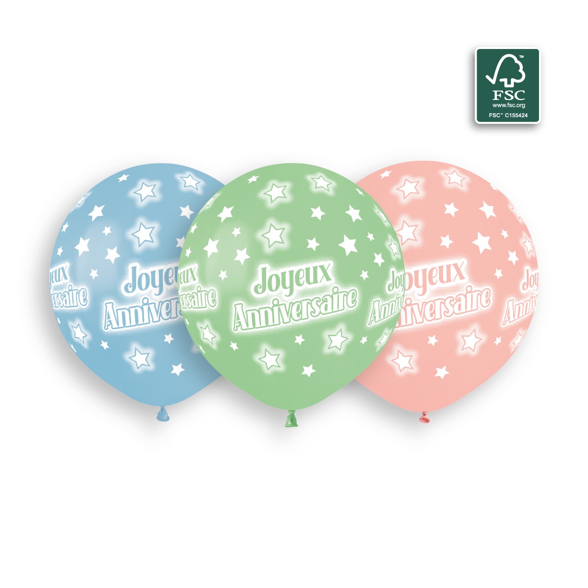 100% FSC-Certified NRL Balloons Joyeux Anniversaire