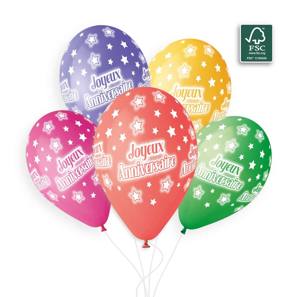 100% FSC-Certified NRL Balloons Joyeux Anniversaire