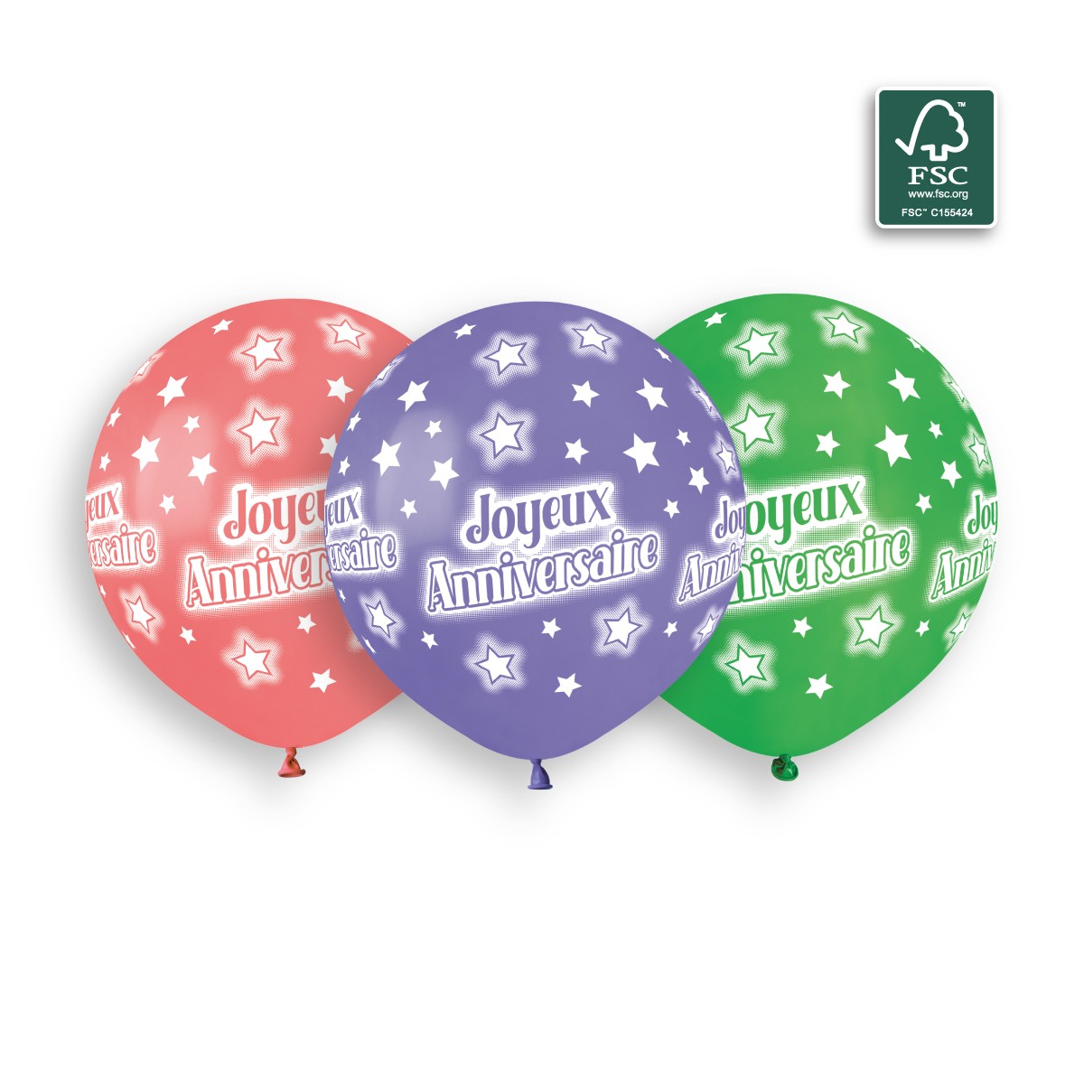 100% FSC-Certified NRL Balloons Joyeux Anniversaire
