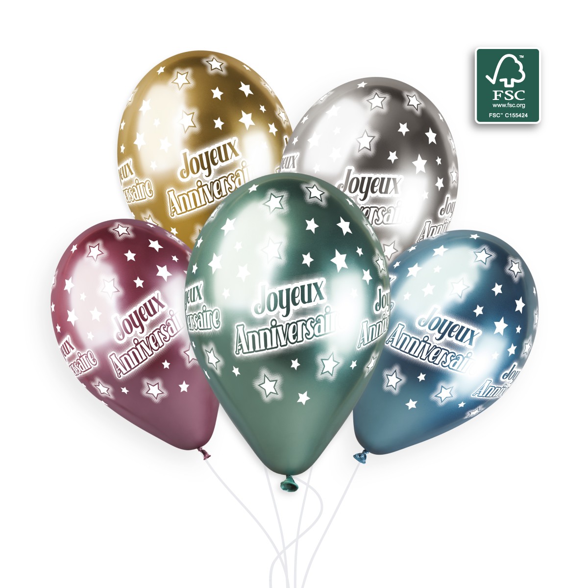 100% FSC-Certified NRL Balloons Joyeux Anniversaire