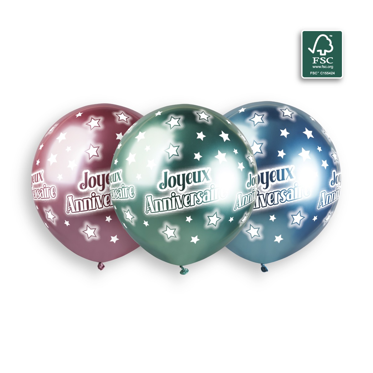 100% FSC-Certified NRL Balloons Joyeux Anniversaire