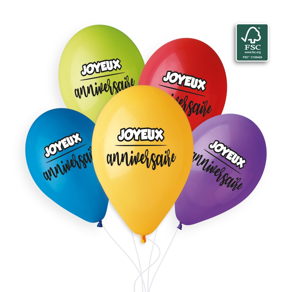 100% FSC-Certified NRL Balloons Joyeux Anniversaire