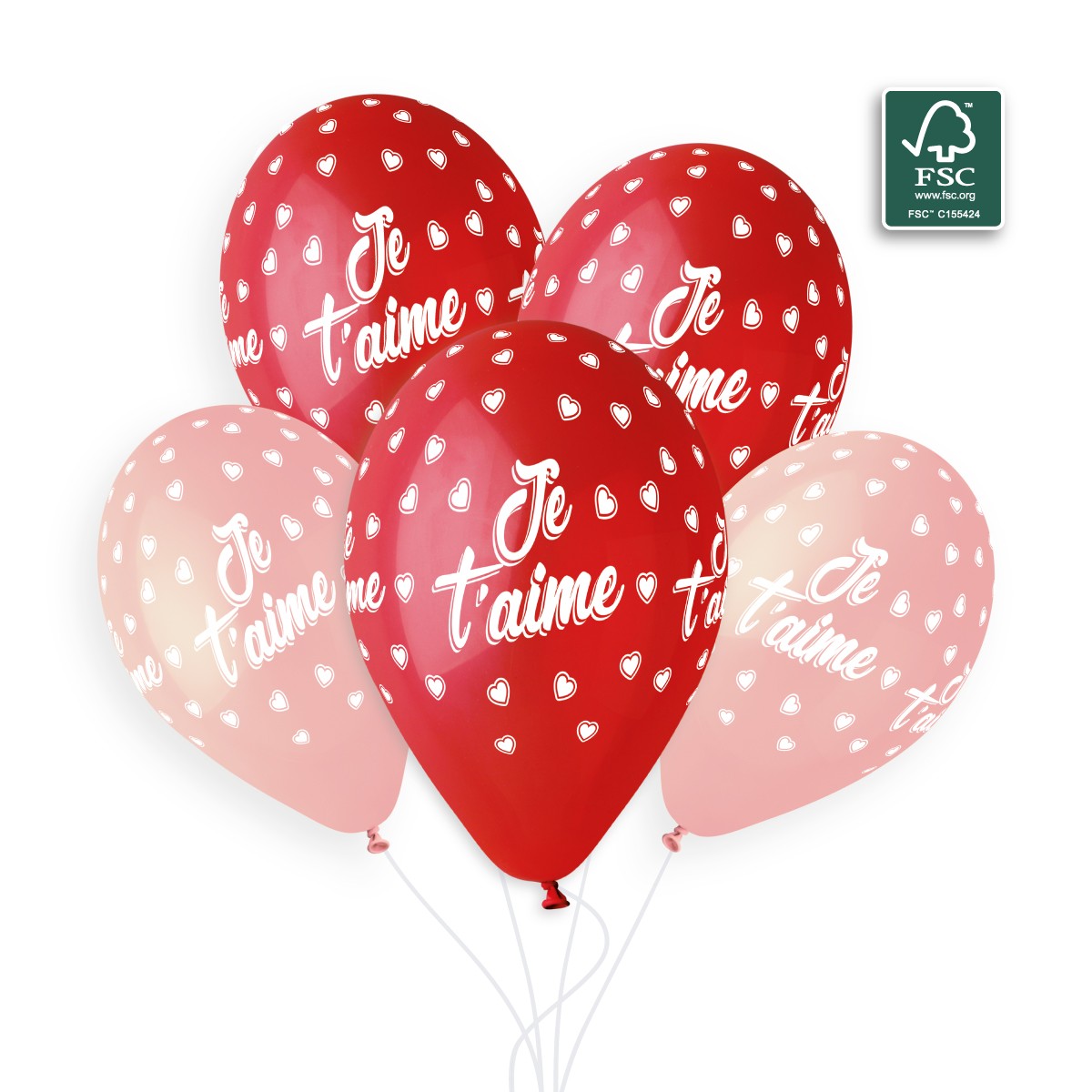 100% FSC-Certified NRL Balloons Je T'Aime