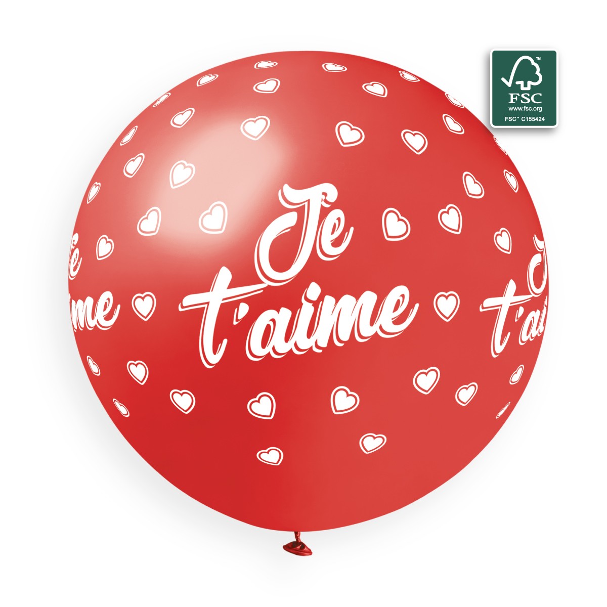 100% FSC-Certified NRL Balloons Je T'Aime