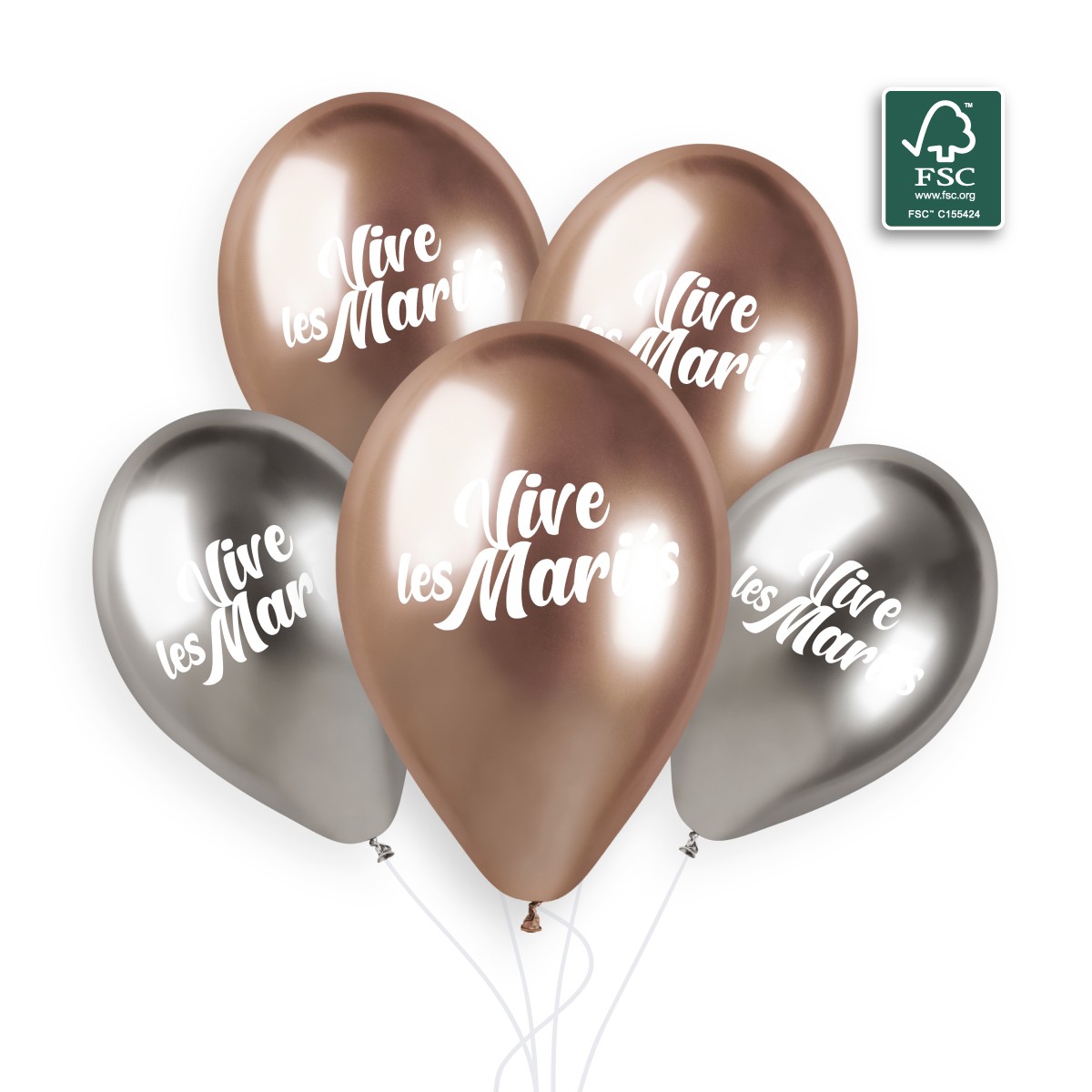 100% FSC-Certified NRL Balloons Vive Les Mariés