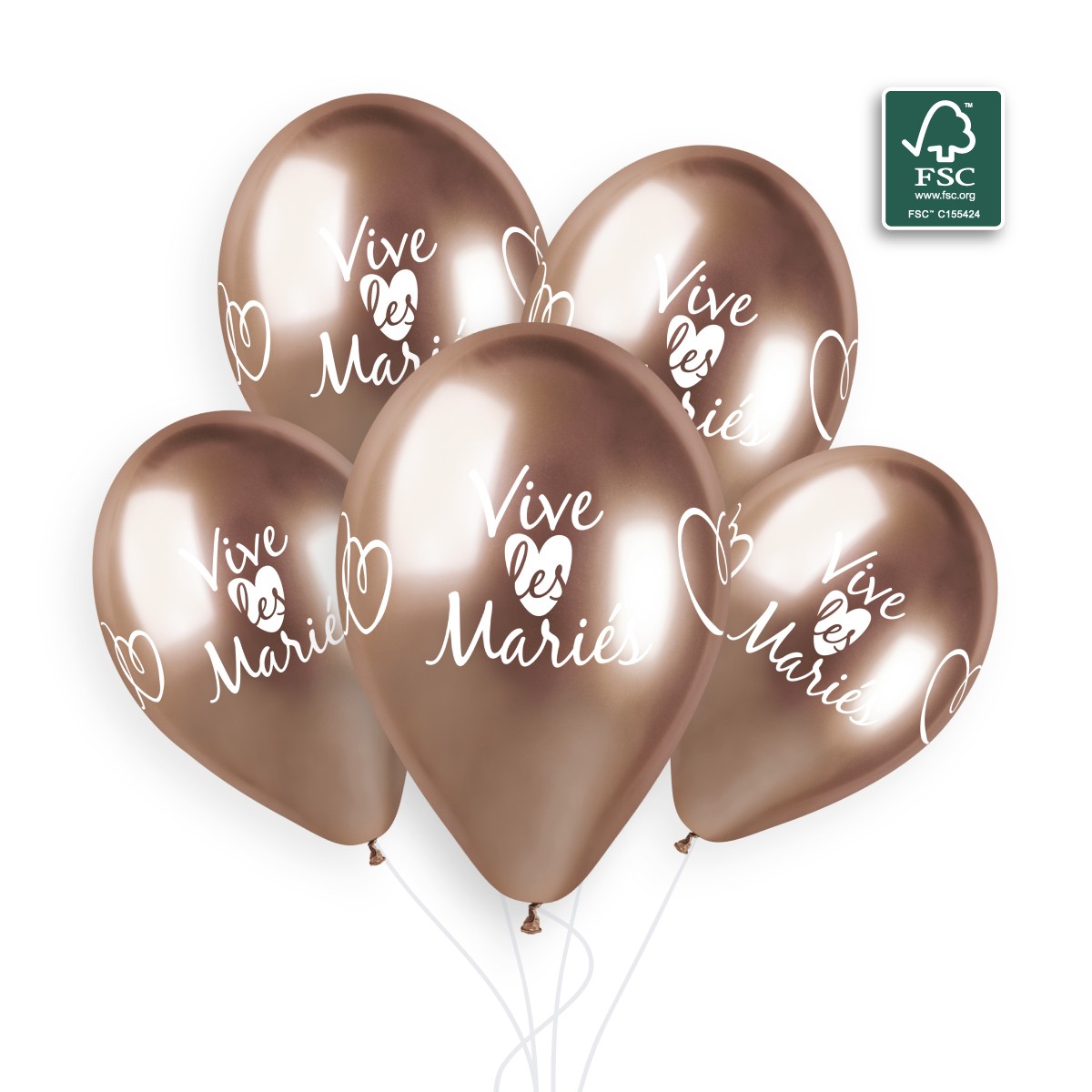 100% FSC-Certified NRL Balloons Vive Les Mariés