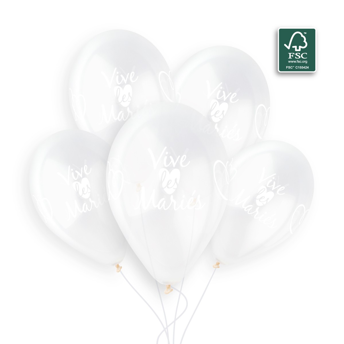 100% FSC-Certified NRL Balloons Vive Les Mariés