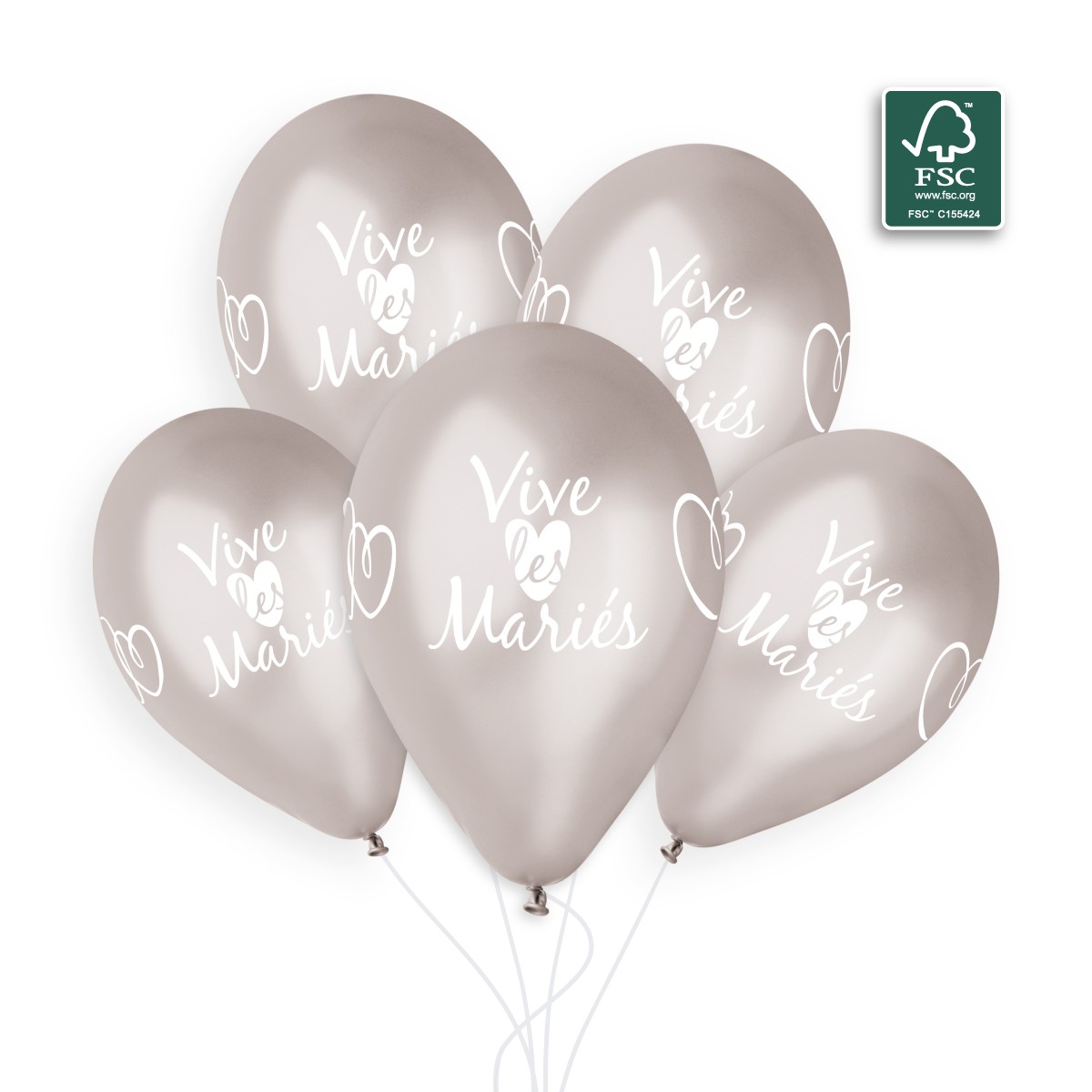 100% FSC-Certified NRL Balloons Vive Les Mariés