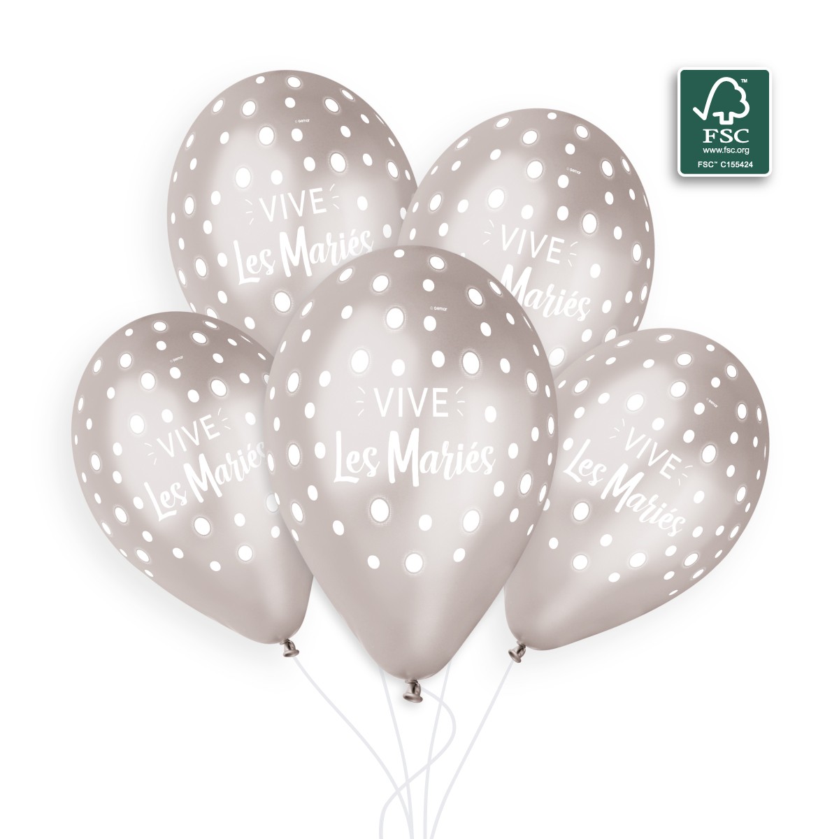 100% FSC-Certified NRL Balloons Vive Les Mariés