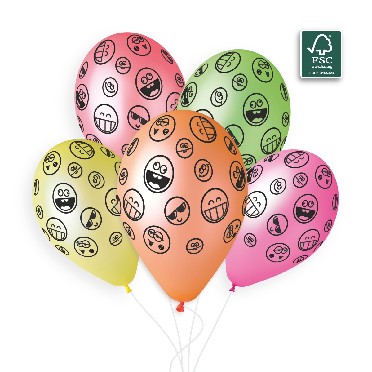 100% FSC-Certified NRL Balloons Crazy faces