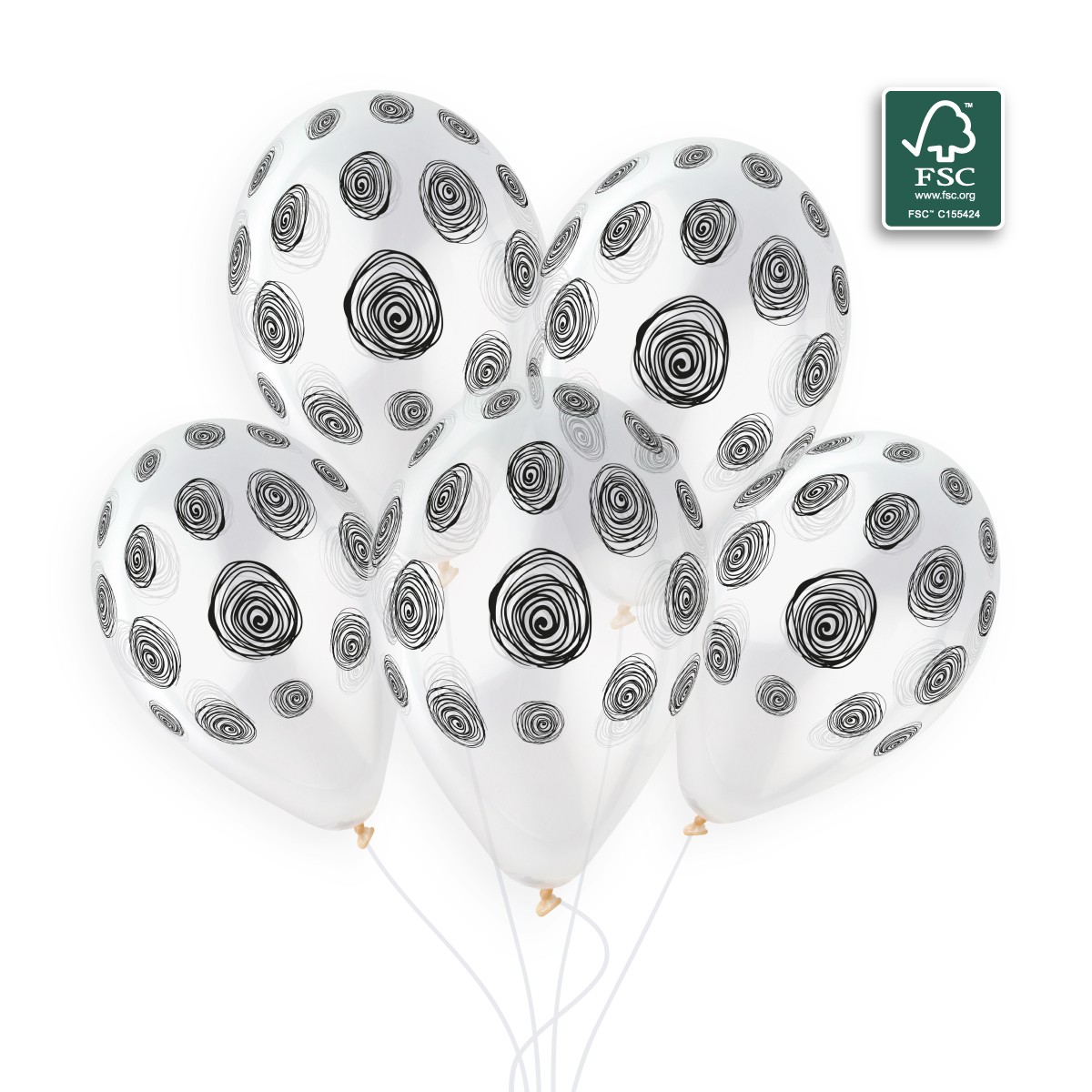 100% FSC-Certified NRL Balloons Spiral Dots