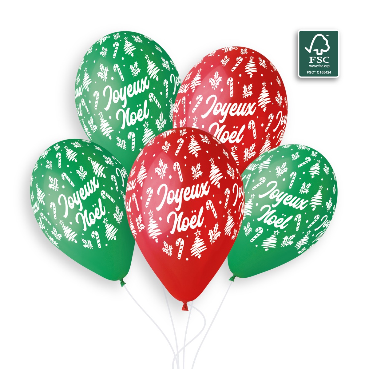 100% FSC-Certified NRL Balloons Joyeux Noël