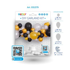 DIY Garland Kit Black Silver & Gold