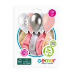 100% FSC-Certified NRL Balloons Assorted for Women Silver Confetti